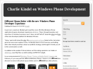 Charlie Kindel on Windows Phone Development ： Different Means Better with the new Windows Phone Developer Experience