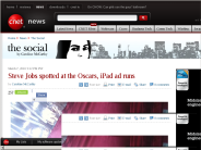 Steve Jobs spotted at the Oscars, iPad ad runs | The Social - CNET News