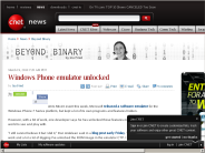 Windows Phone emulator unlocked | Beyond Binary - CNET News