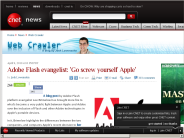 Adobe Flash evangelist： ’Go screw yourself Apple’ | Web Crawler - CNET News