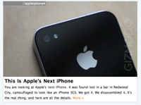 Gizmodoが掲載した次世代「iPhone」と見られているデバイスの画像
