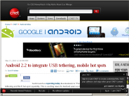 Android 2.2 to integrate USB tethering, mobile hot spots | Android Atlas - CNET Blogs