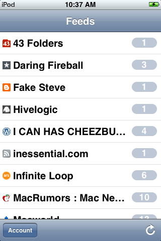 Mobile NetNewsWire
