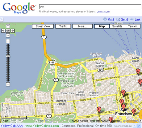 Google Mapsのテキスト広告表示例画像