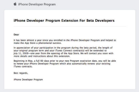 iPhone Developer Programのライセンス延長
