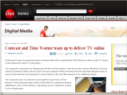 Comcast and Time Warner team up to deliver TV online | Digital Media - CNET News