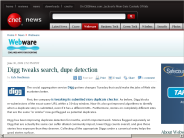Digg tweaks search, dupe detection | Webware - CNET