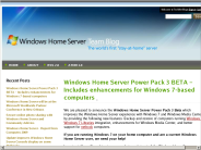 Windows Home Server Team Blog ： Windows Home Server Power Pack 3 BETA ? Includes enhancements for Windows 7-based computers