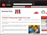 Motorola earnings jump despite lower sales | Business Tech - CNET News