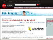 WizeHive gets built-in Zoho, big file uploads | Web Crawler - CNET News