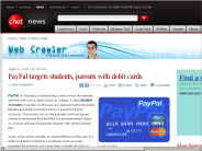 PayPal targets students, parents with debit cards | Web Crawler - CNET News