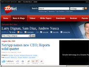 NetApp names new CEO; Reports solid quarter | Between the Lines | ZDNet.com