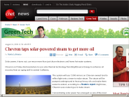 Chevron taps solar-powered steam to get more oil | Green Tech - CNET News
