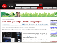 New school year brings ’Green IT’ college degree | Green Tech - CNET News