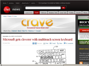 Microsoft gets cleverer with multitouch screen keyboard | Crave - CNET