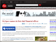 MySpace names its first chief financial officer | The Social - CNET News