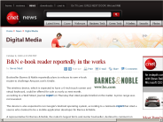B&N e-book reader reportedly in the works | Digital Media - CNET News
