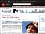 Twitter hits 5 billion tweets | The Social - CNET News