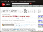 Microsoft killing off Office Accounting product | Beyond Binary - CNET News