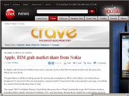 Apple, RIM grab market share from Nokia | Crave - CNET