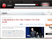 Congratulations to Steve Jobs, Fortune’s CEO of the decade | Apple - CNET News