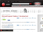 Microsoft reposts Windows 7 download tool | Beyond Binary - CNET News