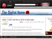 Study： You’ll wolf down 34GB of data today | The Digital Home - CNET News