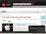 WSJ： Apple in tablet talks with HarperCollins | Apple - CNET News