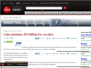 Gates promises $10 billion for vaccines | Health Tech - CNET News