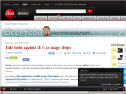 Tide turns against IE 6 as usage drops | Deep Tech - CNET News