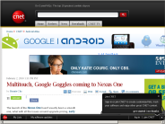 Multitouch, Google Goggles coming to Nexus One | Android Atlas - CNET Blogs