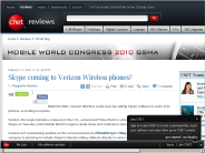 Skype coming to Verizon Wireless phones? | 3GSM blog - CNET Reviews