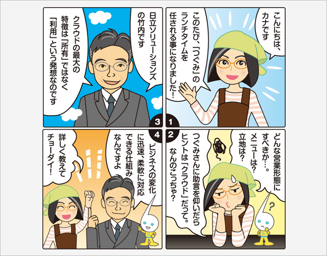 ランチタイムのITバー「つぐみ」にて