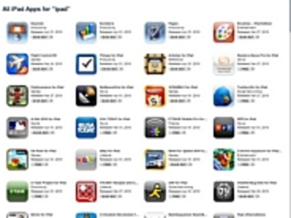 「iPad」対応アプリケーション、App Storeに登場