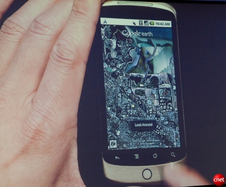 　Android向けの「Google Earth」もまもなくリリースされる予定となっている。これは、Nexus Oneの3D機能によって実現している。Google Earthでも音声機能を利用可能である。