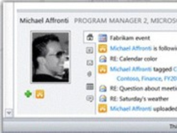 MS、「Outlook Social Connector」ベータの最新版を発表--SNSフィードを閲覧可能に