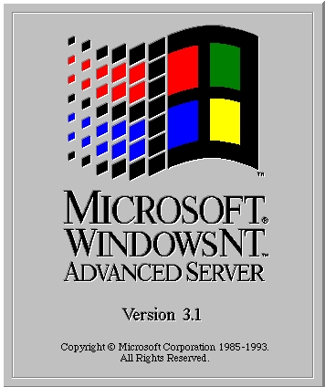 　1993年7月27日にリリースされた「Windows NT 3.1 Advanced Server」。