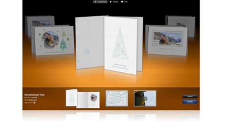 iPhoto '11の活版印刷カード作成

　iPhoto '11には新しい印刷機能が加わった。画像のように簡単に作成することができる。
