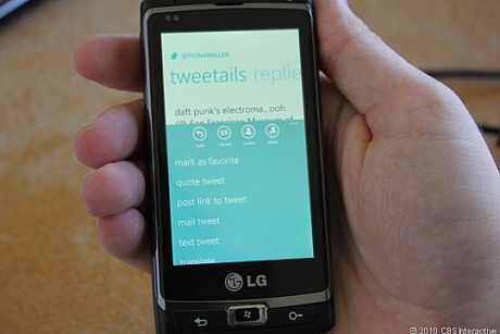 　TwitterのWindows Phone 7 用アプリケーション。