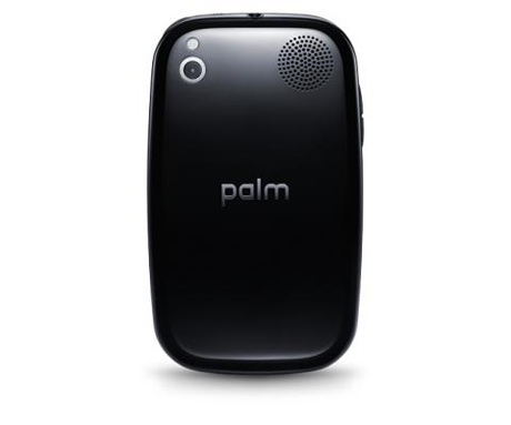 　Palm Preの背面。3.2メガピクセルのカメラとLEDフラッシュライトを搭載している。