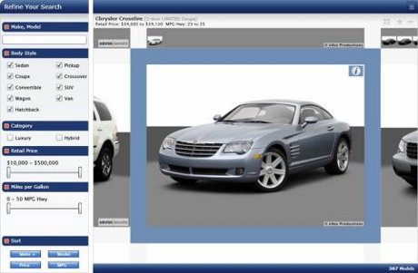 　ある開発者はSilverlightを使用して、2カ月で「Perfect Car Finder: Photo Edition for Kelly Blue Book」を開発した。「Deep Zoom」などSilverlightの機能が活用されている。ユーザーは、探している車体の価格やボディカラー、走行距離などの特徴を調節することができる。