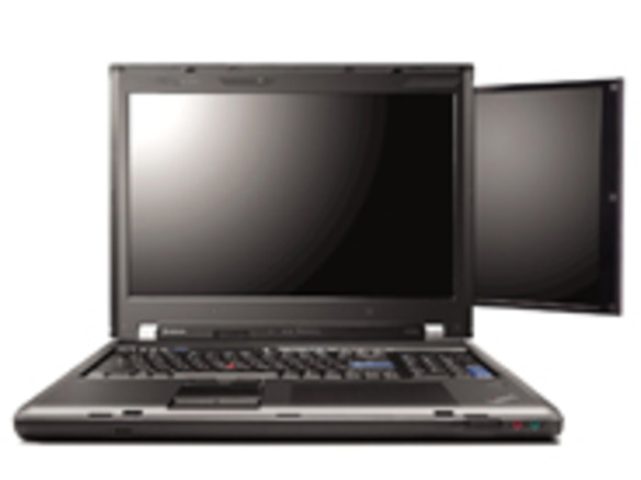 レノボ、デュアルディスプレイを搭載した「ThinkPad W700ds」を発表