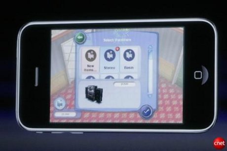 　Electronic Arts（EA）のTravis Boatman氏は、「The Sims 3 for iPhone」を紹介した。新しいSDKによって、ゲーム内通貨「simoleans」を使いステレオを購入することができる。このステレオは、ゲームプレイ中にiPodライブラリの楽曲を聴くことができる。