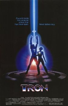 　1982年のオリジナル「トロン」のポスター。