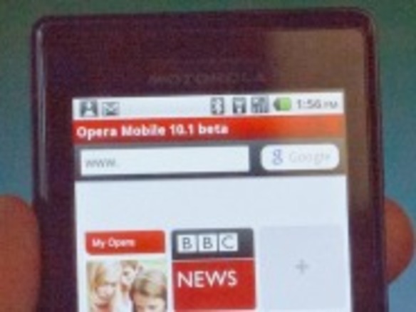 「Opera Mobile for Android」ベータがまもなく公開--「Opera 11」は拡張機能に対応へ