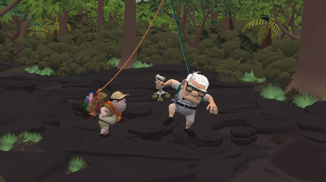 　ここで、アニメーション化された登場人物が戻され、新たに作られた川床に重ねられる。