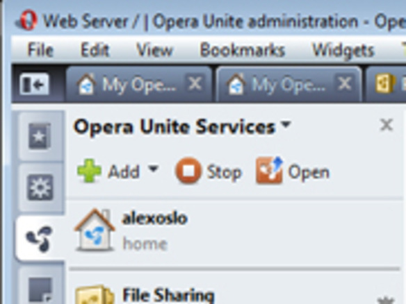 オペラ、ブラウザをサーバ化する「Opera Unite」を公開
