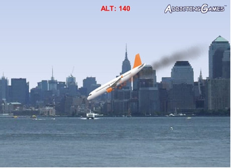 　「Hero on the Hudson」はUS Airways機の1549便の事故を基にしたもう1つのゲームである。これもプレーヤーに、鳥の群れと衝突してエンジンが機能停止に陥った飛行機を安全に着水させるもの。