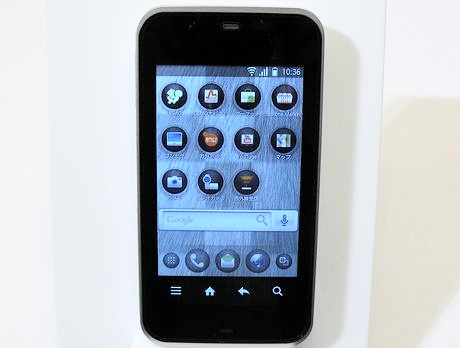 会場には、11月下旬発売予定のおサイフケータイ対応のAndroidスマートフォン「IS03」も展示されていた。