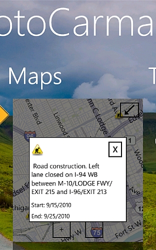 　Motolingoのアプリは、交通問題が発生しているときに警告を発してくれる。
